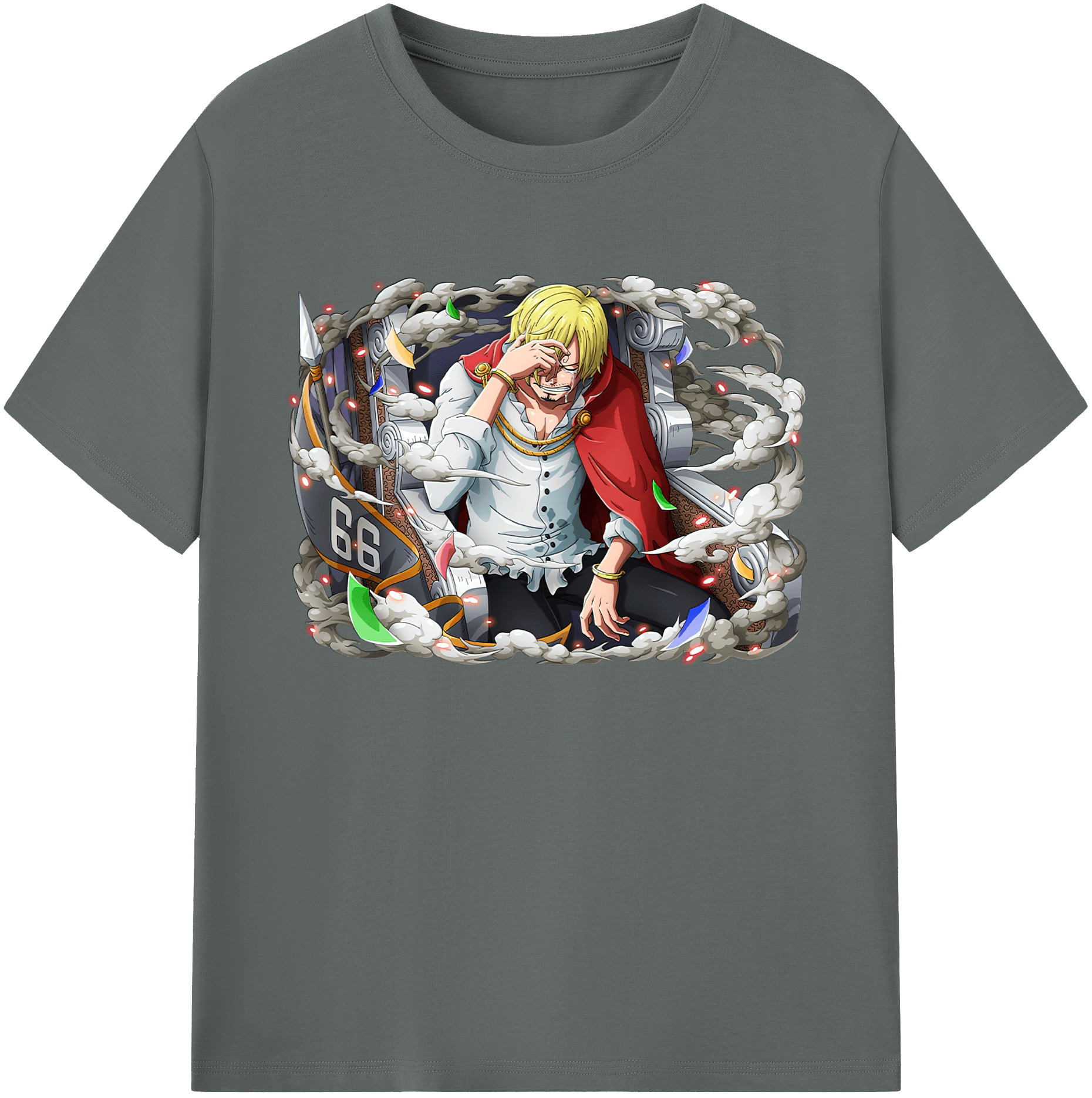 （画像用） ワンピース サンジ ONE PIECE Sanji 綿100％ メンズ半袖Tシャツ｜肌触りやわらか＆通気性